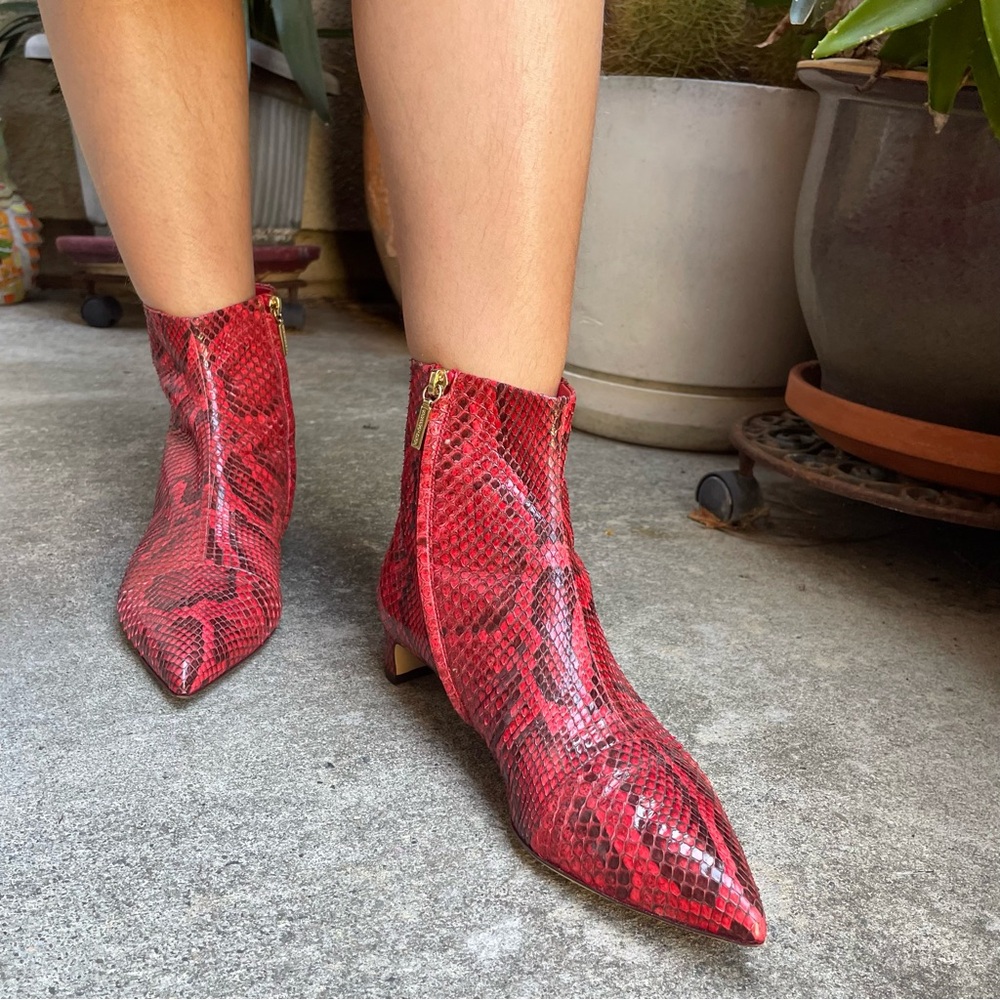 Vintage multicolored Dolce & Gabbana snake skin/leather booties